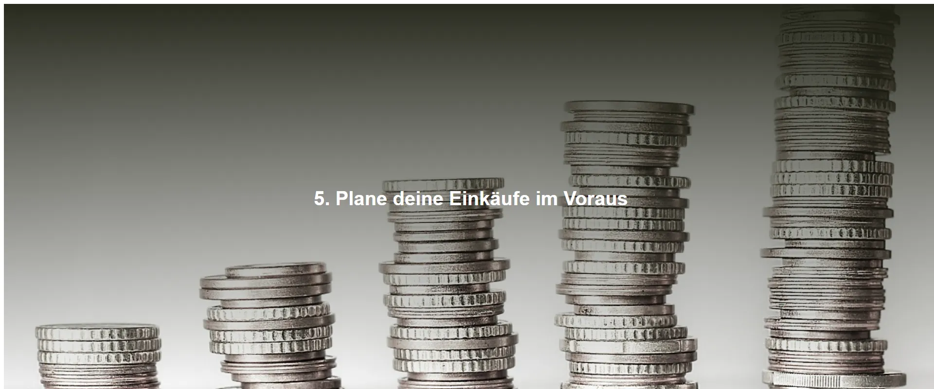 5. Plane deine Einkäufe im Voraus