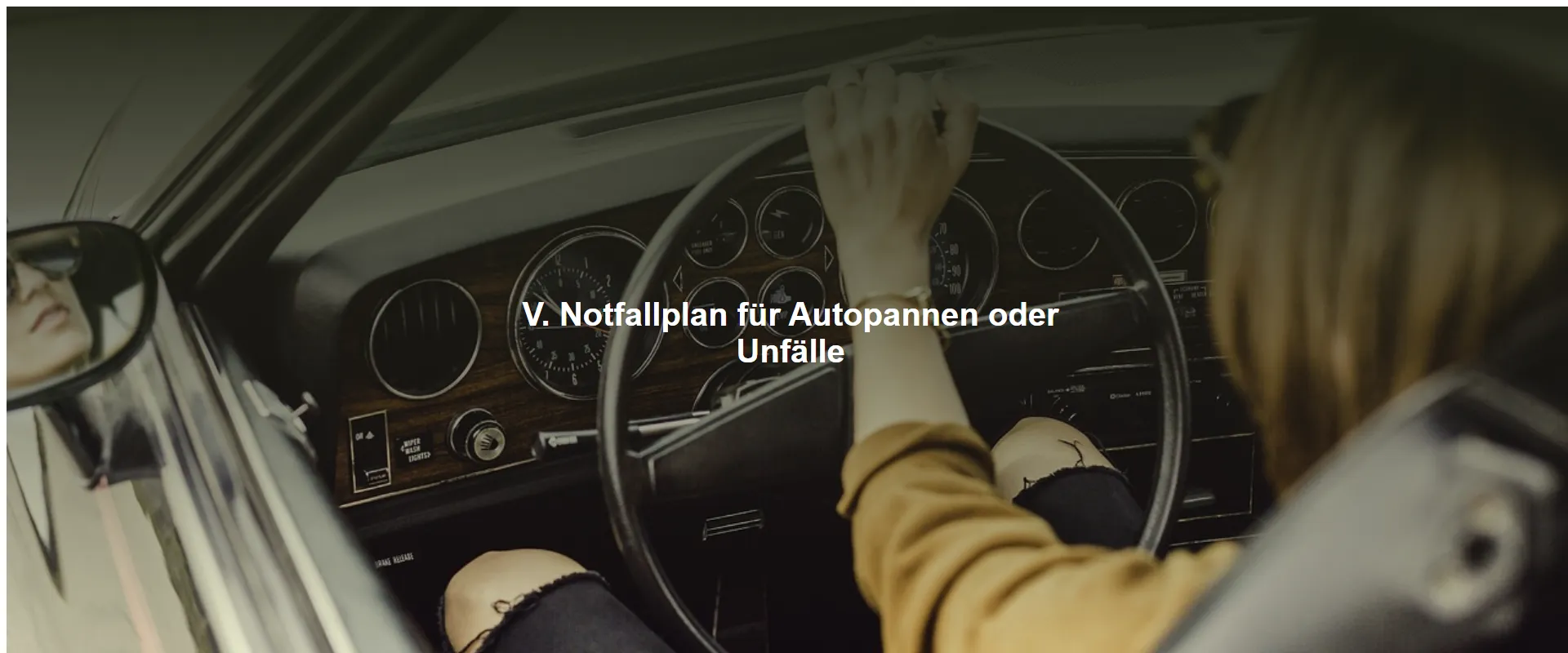 Notfallplan für Autopannen oder Unfälle